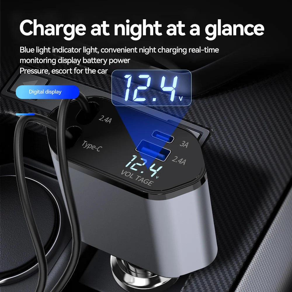 TurboCharge Retractable Car Charger